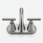 Modern Brushed Nickel Two-Handle Bathroom Faucet