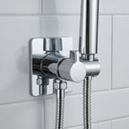 Square Rainfall Shower Head and Handheld Shower Combo Set