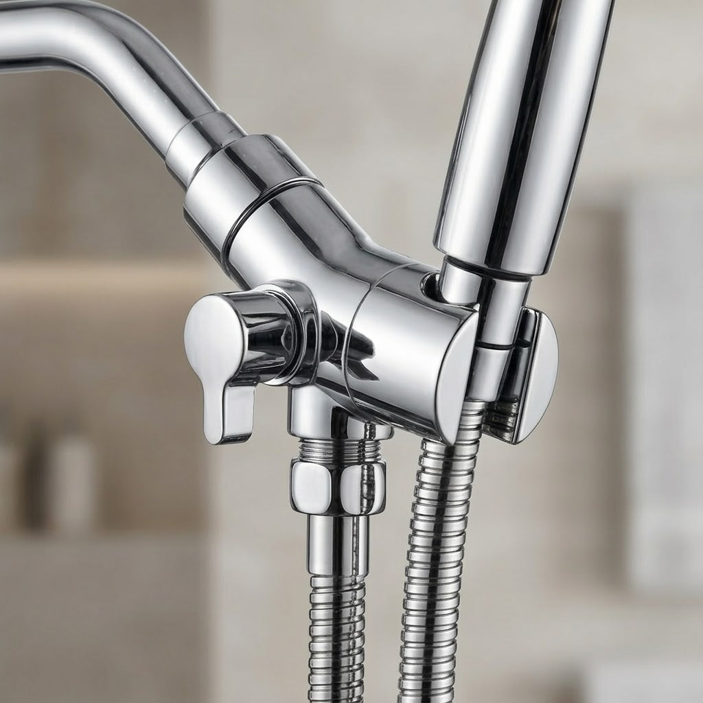 Square Rainfall Shower Head and Handheld Shower Combo Set