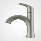 Modern Brushed Nickel Single-Handle Bathroom Faucet