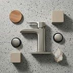 Modern Brushed Nickel Waterfall Single-Hole Bathroom Faucet Set