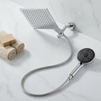 Square Rainfall Shower Head and Handheld Shower Combo Set